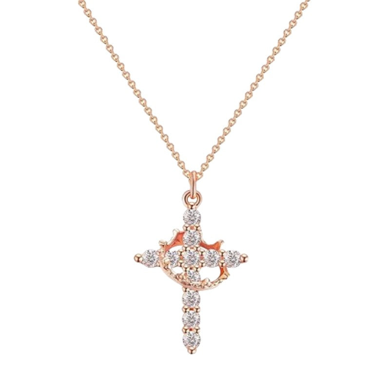 Cross Crown Necklace